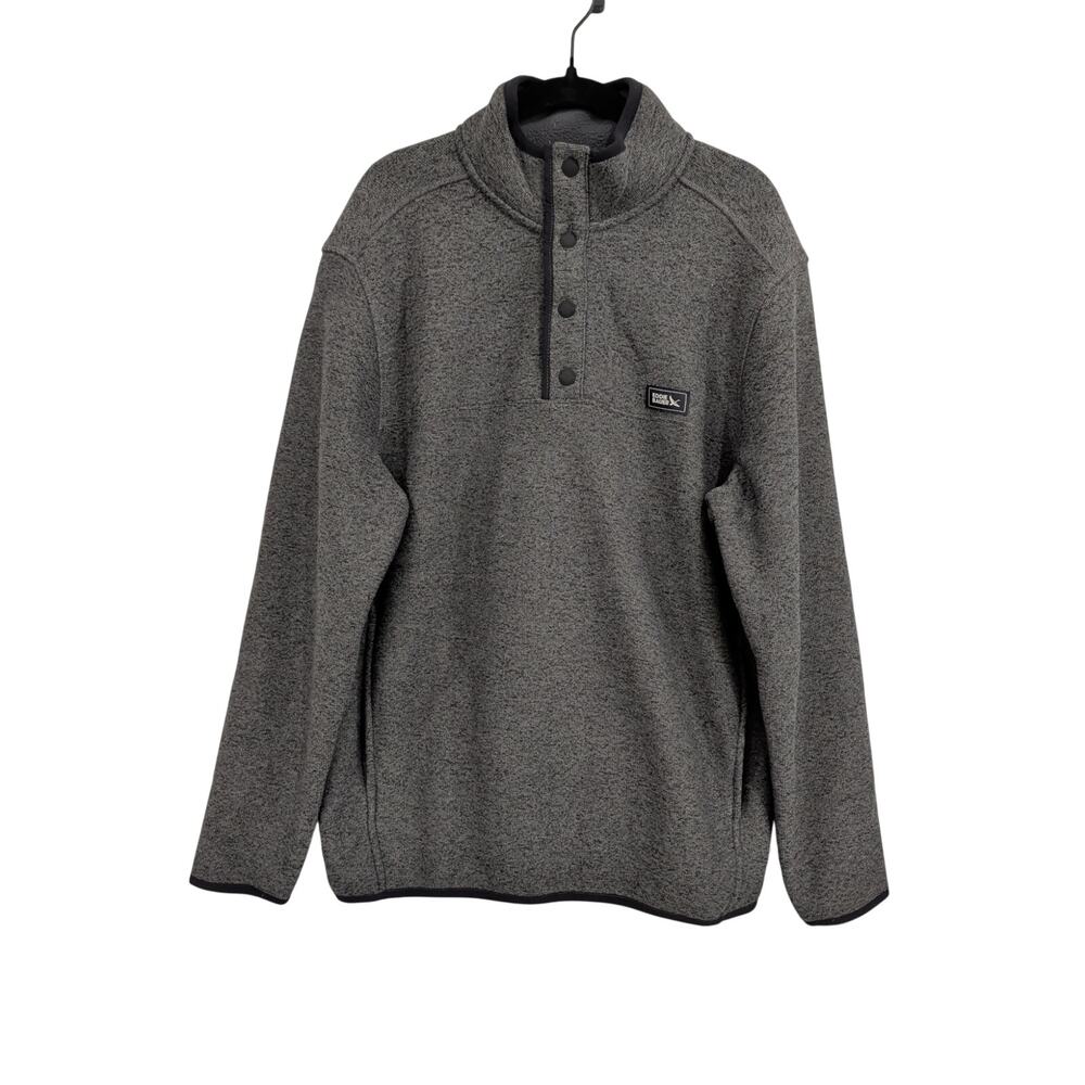 Eddie Bauer Men's Sweater Fleece Gray Size S Grey